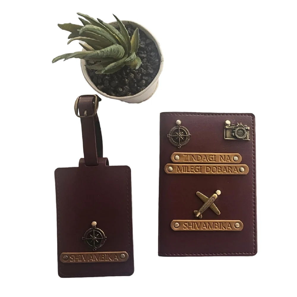 Order Passport cover and Premium luggage tag combo